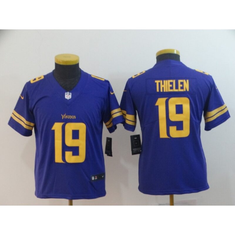 6861772c33652_1 Youth Minnesota Vikings #19 Adam Thielen Purple Color Rush Limited NFL Stitched Jersey