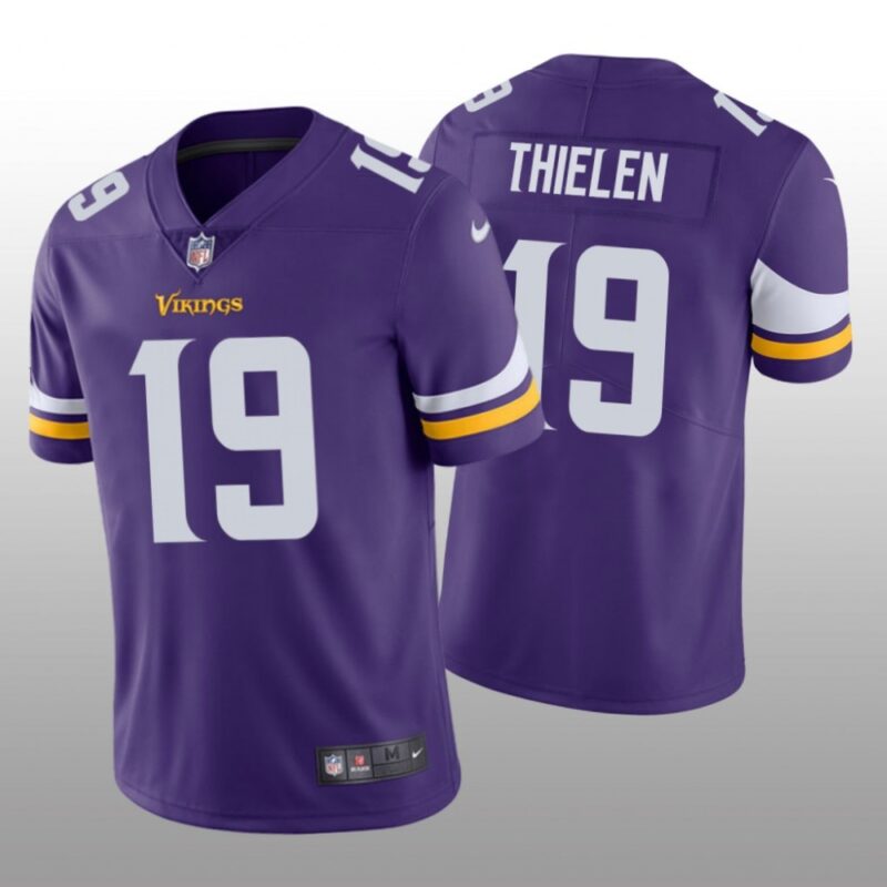 6861773176100_1 Youth Minnesota Vikings #19 Adam Thielen Purple Vapor Untouchable Limited Stitched Jersey