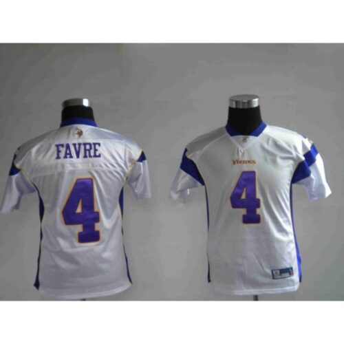 68617757c06a3_1 Vikings #4 Brett Favre White Stitched Youth NFL Jersey