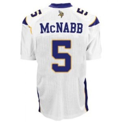 6861775a5d6e7_1 Vikings #5 Donovan Mcnabb White Stitched Youth NFL Jersey