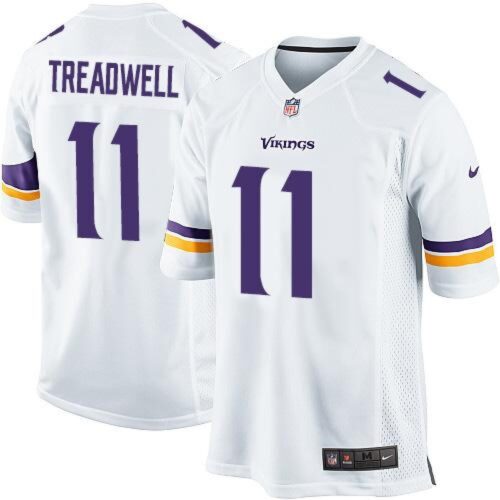 6861775d01574_1 Vikings #11 Laquon Treadwell White Youth Stitched NFL Elite Jersey