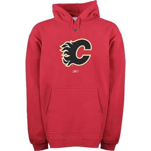 6861776848f97_1 Reebok Calgary Flames Primary Logo Hooded Sweatshirt