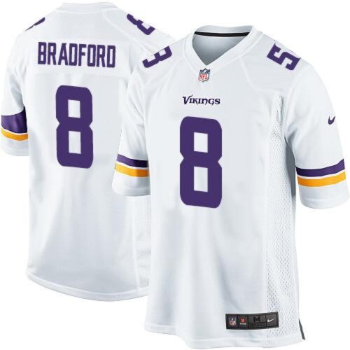 686177694f033_1 Vikings #8 Sam Bradford White Youth Stitched NFL Elite Jersey