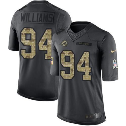 686177a645953_1 Dolphins #94 Mario Williams Black Youth Stitched NFL Limited 2016 Salute to Service Jersey