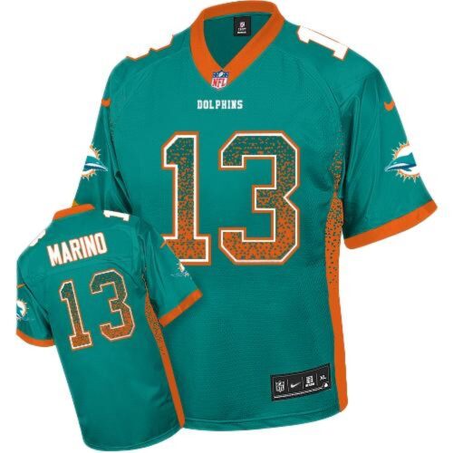 686177dde5086_1 Dolphins #13 Dan Marino Aqua Green Team Color Youth Stitched NFL Elite Drift Fashion Jersey
