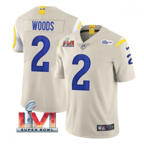 686177e31d02e_1 Youth Los Angeles Rams #2 Robert Woods Bone 2022 Super Bowl LVI Vapor Untouchable Limited Stitched Jersey