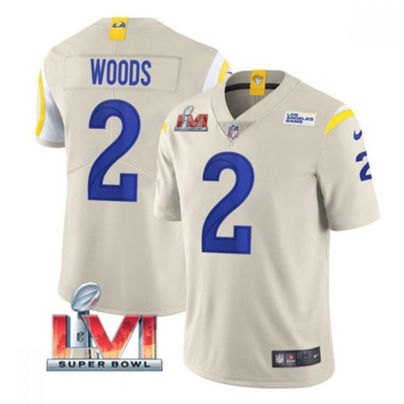 686177e31d02e_1 Youth Los Angeles Rams #2 Robert Woods Bone 2022 Super Bowl LVI Vapor Untouchable Limited Stitched Jersey
