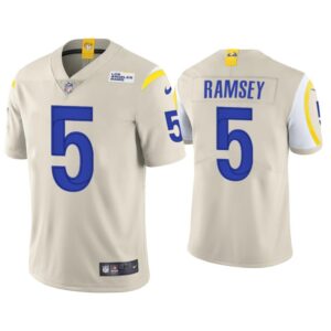 686177f074a05_1 Youth Los Angeles Rams #5 Jalen Ramsey Bone Vapor Untouchable Limited Stitched Jersey
