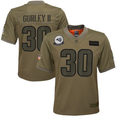 686177f86d936_1 Youth Los Angeles Rams #30 Todd Gurley 2019 Camo Salute To Service Stitched NFL Jersey