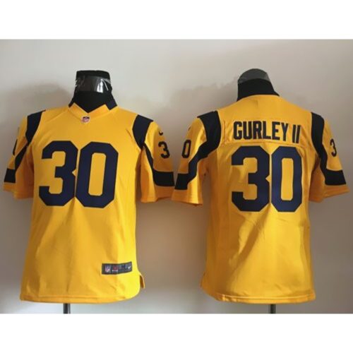 686178006d41a_1 Rams #30 Todd Gurley II Gold Youth Stitched NFL Elite Rush Jersey