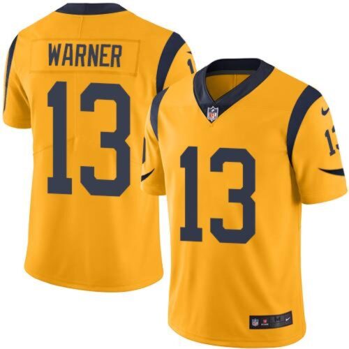 686178062bc55_1 Rams #13 Kurt Warner Gold Youth Stitched NFL Limited Rush Jersey