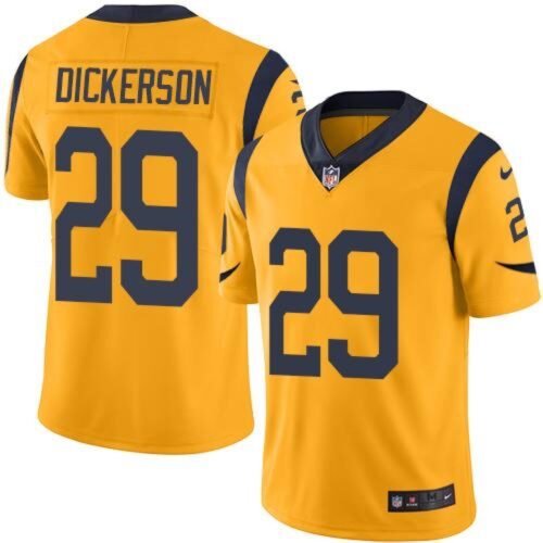 6861780bcd54a_1 Rams #29 Eric Dickerson Gold Youth Stitched NFL Limited Rush Jersey