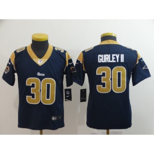 6861782169b57_1 Youth Los Angeles Rams #30 Todd Gurley Navy Vapor Untouchable NFL Limited Stitched Jersey