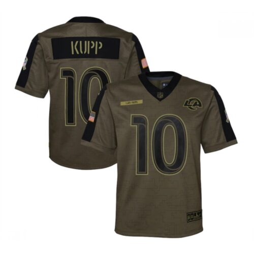 68617826af697_1 Youth Los Angeles Rams #10 Cooper Kupp 2021 Olive Salute To Service Limited Stitched Jersey