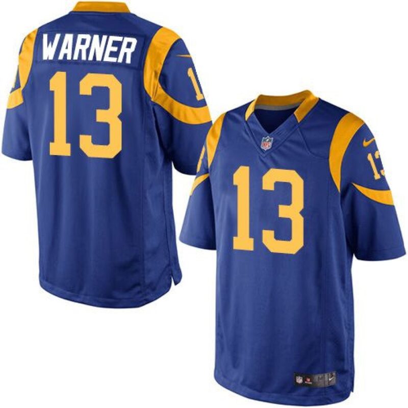 68617836ebd9f_1 Rams #13 Kurt Warner Royal Blue Alternate Youth Stitched NFL Elite Jersey
