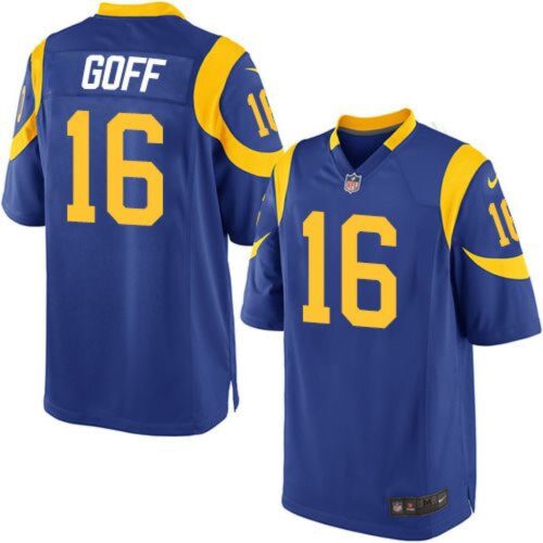 686178398239d_1 Rams #16 Jared Goff Royal Blue Alternate Youth Stitched NFL Elite Jersey