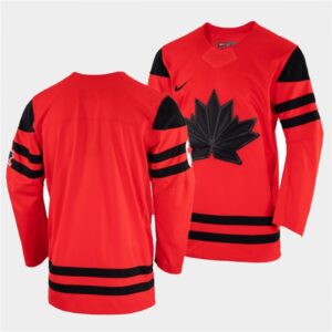68617850b6ea7_1 Men's Canada Hockey Blank 2022 Beijing Winter Olympic Red Stitched Jersey