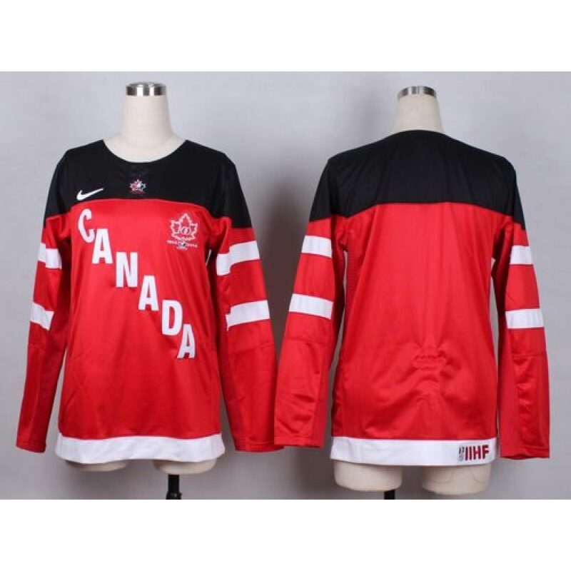 68617856316ab_1 Olympic CA. Blank Red 100th Anniversary Women's Stitched NHL Jersey