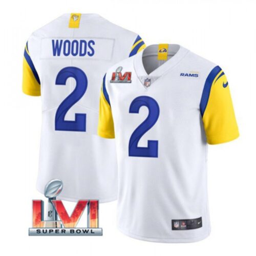 686178654d6f6_1 Youth Los Angeles Rams #2 Robert Woods White 2022 Super Bowl LVI Vapor Untouchable Limited Stitched Jersey