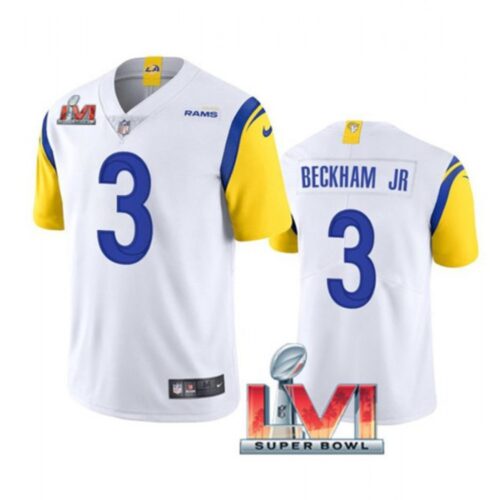 6861786839f0a_1 Youth Los Angeles Rams #3 Odell Beckham Jr. White 2022 Super Bowl LVI Vapor Untouchable Limited Stitched Jersey