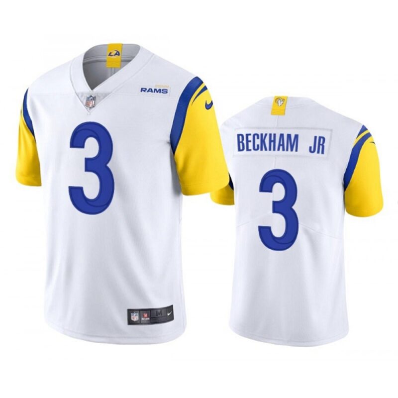 6861786adeb19_1 Youth Los Angeles Rams #3 Odell Beckham Jr. White Vapor Untouchable Limited Stitched Jersey