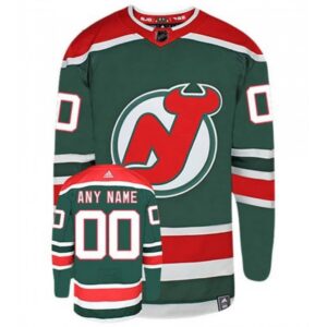 686178871516f_1 Men's New Jersey Devils Green Personalized Reverse Retro Authentic Stitched NHL Jersey