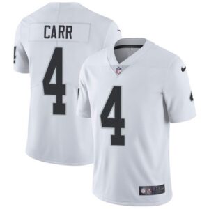 6861788f10b0e_1 Youth Oakland Raiders #4 Derek Carr White Vapor Untouchable Limited Stitched NFL Jersey