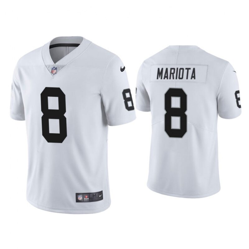 686178a377e07_1 Youth Oakland Raiders #8 Marcus Mariota White Vapor Untouchable Limited Stitched Jersey