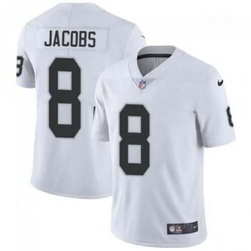 686178a69a69e_1 Youth Las Vegas Raiders #8 Josh Jacobs White Vapor Untouchable Limited Stitched NFL Jersey