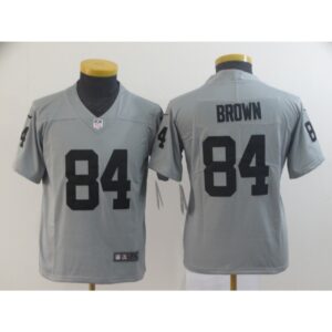 686178ae3b6c0_1 Youth Oakland Raiders #84 Antonio Brow 2019 Gary Inverted Legend Stitched NFL Jersey