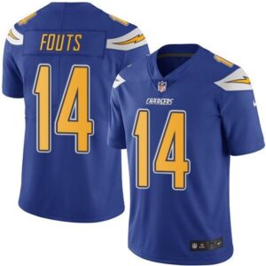 686178ea31a1a_1 Chargers #14 Dan Fouts Electric Blue Youth Stitched NFL Limited Rush Jersey