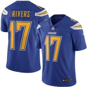 686178ecebd2a_1 Chargers #17 Philip Rivers Electric Blue Youth Stitched NFL Limited Rush Jersey