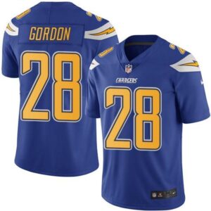 686178fad6e1b_1 Chargers #28 Melvin Gordon Electric Blue Youth Stitched NFL Limited Rush Jersey
