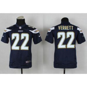 686179395fffb_1 Chargers #22 Jason Verrett Navy Blue Team Color Youth Stitched NFL New Elite Jersey