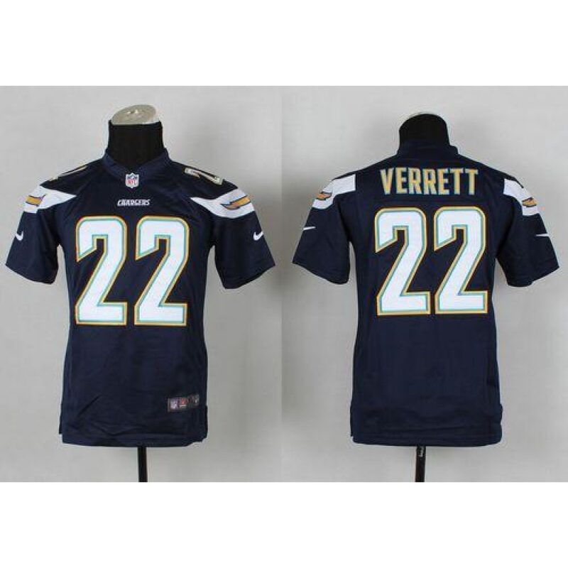 686179395fffb_1 Chargers #22 Jason Verrett Navy Blue Team Color Youth Stitched NFL New Elite Jersey