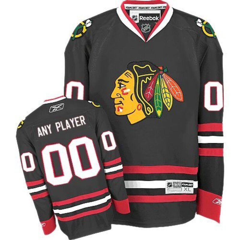 686179809d650_1 Blackhawks New Third Personalized Authentic Black NHL Jersey (S-3XL)