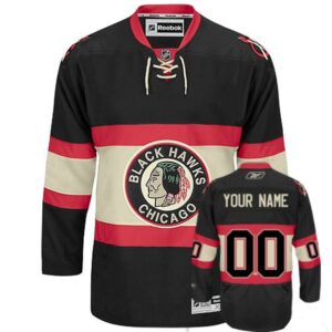 686179866881e_1 Blackhawks Third Personalized Authentic Black NHL Jersey (S-3XL)