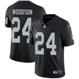 686179bd5bddf_1 Youth Las Vegas Raiders #24 Charles Woodson Black Vapor Untouchable Limited Stitched Jersey