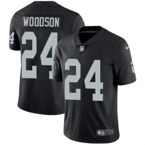 686179bd5bddf_1 Youth Las Vegas Raiders #24 Charles Woodson Black Vapor Untouchable Limited Stitched Jersey