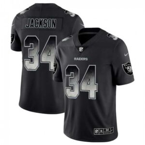 686179cc84ef4_1 Youth Las Vegas Raiders #34 Bo Jackson Black 2019 Smoke Fashion Limited Stitched Jersey