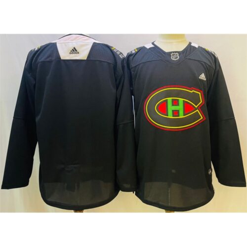 686179e551e99_1 Men's Montreal Canadiens Blank 2022 Black Warm Up History Night Stitched Jersey