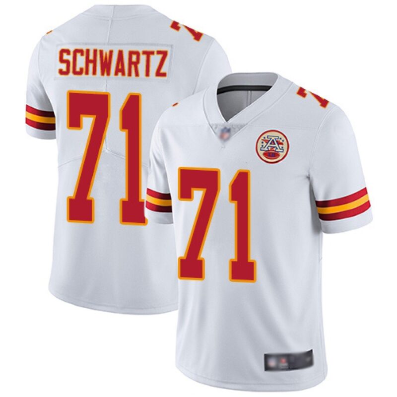 68617a56afe9b_1 Youth Kansas City Chiefs #71 Mitchell Schwart White Vapor Untouchable Limited Stitched NFL Jersey