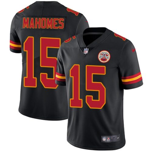 68617a6ebc167_1 Youth Kansas City Chiefs #15 Patrick Mahomes Black Vapor Untouchable Limited Stitched NFL Jersey