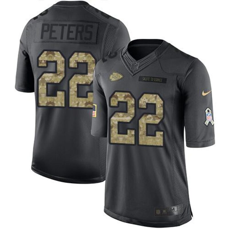 68617a7457075_1 Chiefs #22 Marcus Peters Black Youth Stitched NFL Limited 2016 Salute to Service Jersey