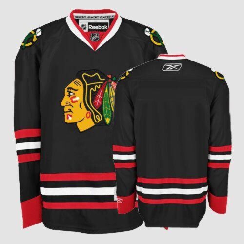 68617a7572f7a_1 Blackhawks Blank Black Stitched Youth NHL Jersey