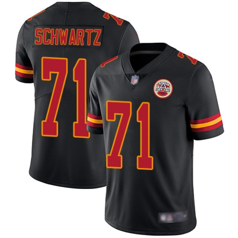 68617a81c9d18_1 Youth Kansas City Chiefs #71 Mitchell Schwart Black Vapor Untouchable Limited Stitched NFL Jersey