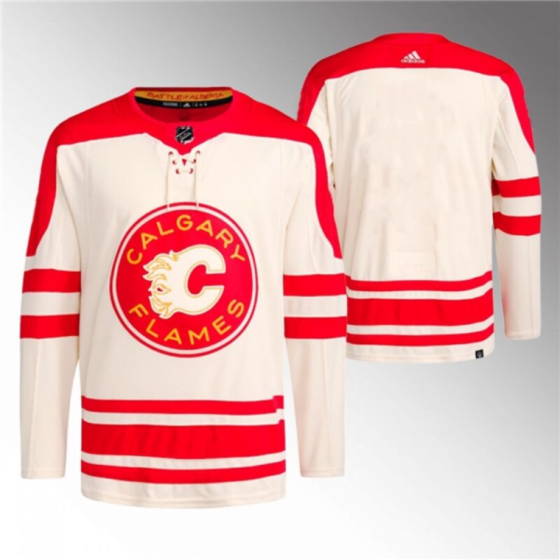 68617a85bf459_1 Men's Calgary Flames Blank 2023 Cream Classic Primegreen Stitched Jersey