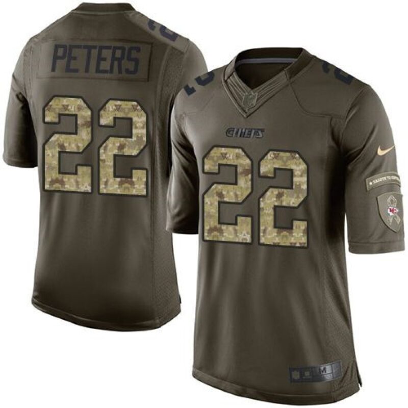68617aa3bb299_1 Chiefs #22 Marcus Peters Green Youth Stitched NFL Limited Salute to Service Jersey