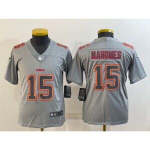 68617ab6ce9b3_1 Youth Kansas City Chiefs #15 Patrick Mahomes Grey Atmosphere Fashion Stitched Jersey