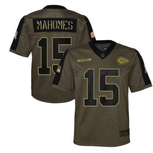 68617abc45390_1 Youth Kansas City Chiefs #15 Patrick Mahomes 2021 Olive Salute To Service Limited Stitched Jersey